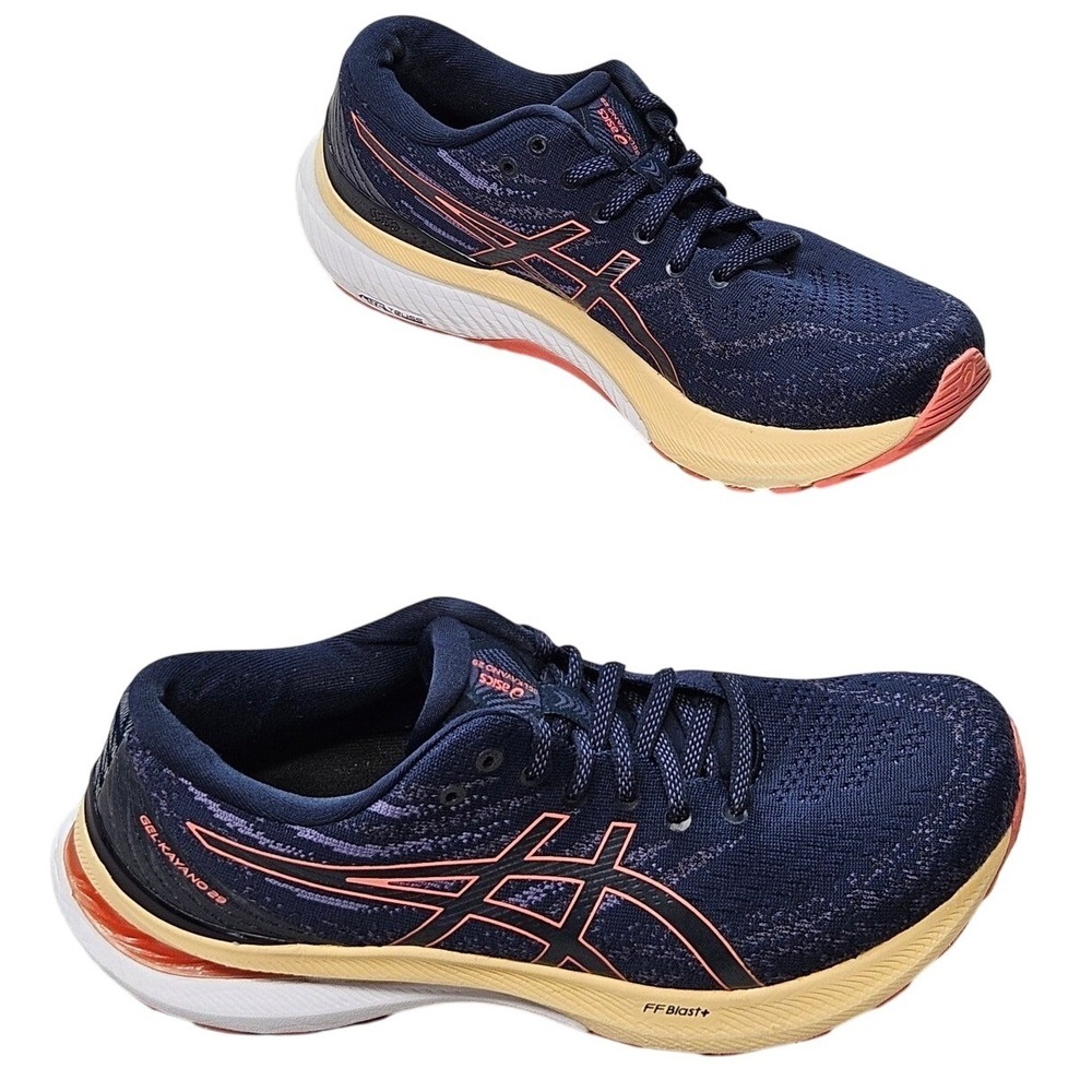 Asics Gel-Kayano 29 Blue‎ Midnigth Papaya Running Shoes 1012B272 Womens 9.5